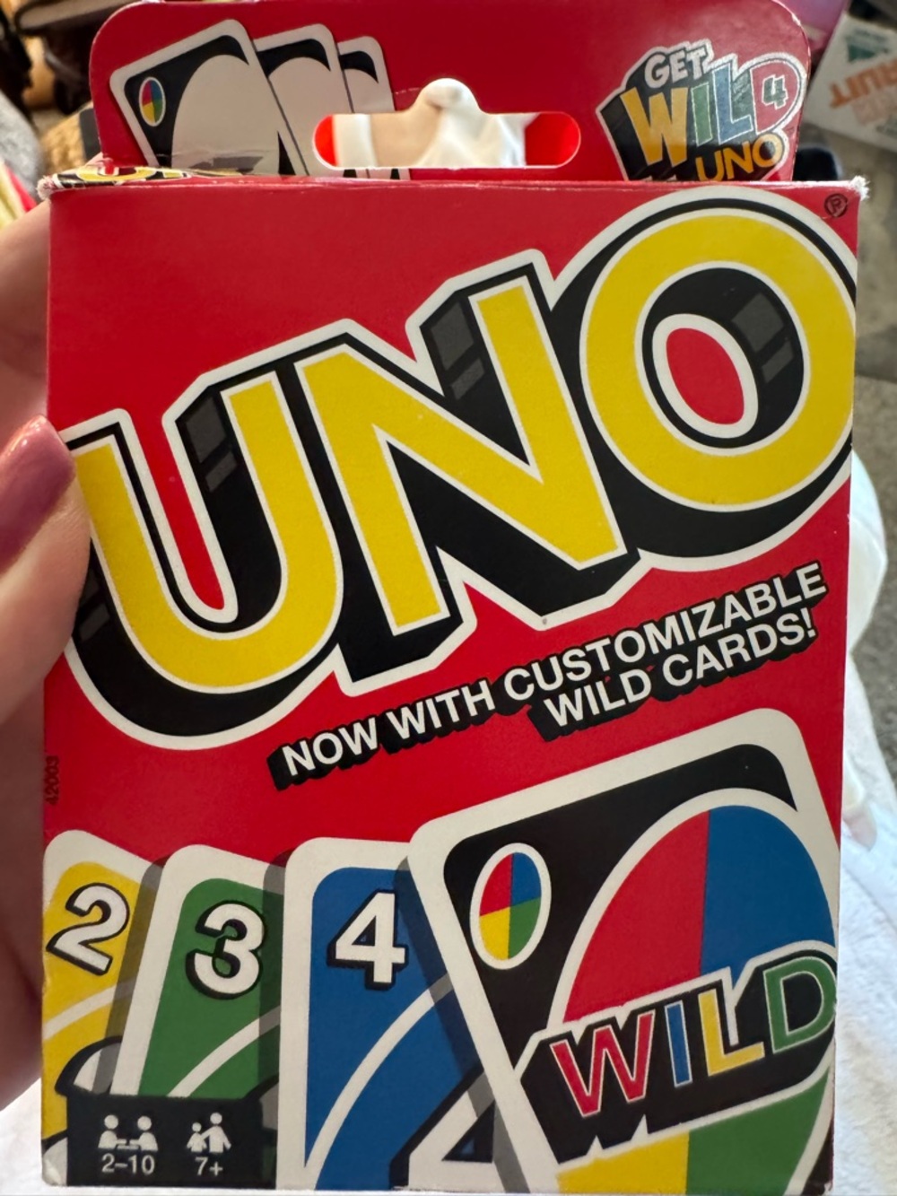 UNO Card Game - Bold Red Packaging. All contents include plus instructions